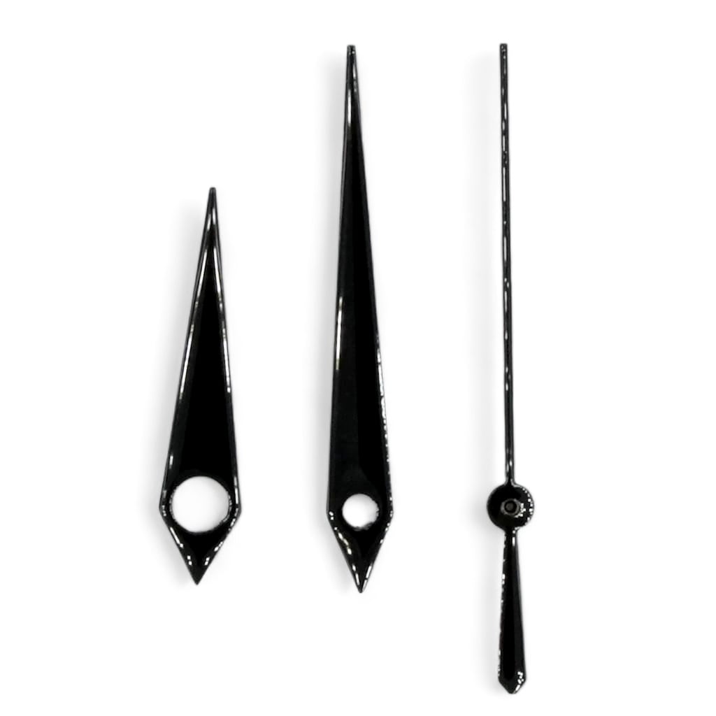 Dauphine Hands - Polished Black - - - - Lucius Atelier - Swiss Quality Seiko Watch Mod Parts