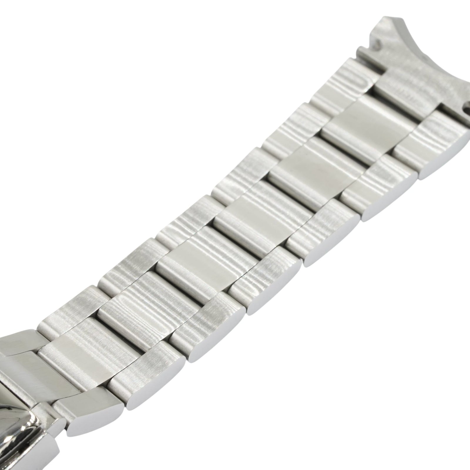 Brushed Oyster bracelet for Lucius Atelier Seiko mod cases — 20mm to 16mm taper, 316L stainless steel