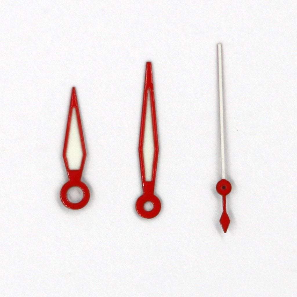 Pilot Hands - BGW9 - Polished Red *IMPROVED* - - - - Lucius Atelier - Swiss Quality Seiko Watch Mod Parts