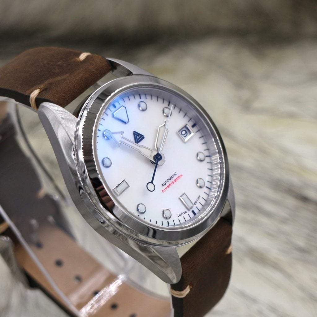 SEIKO 5 SNKL15 Mother of Pearl Mod #XXX185 - - - - Lucius Atelier - Swiss Quality Seiko Watch Mod Parts