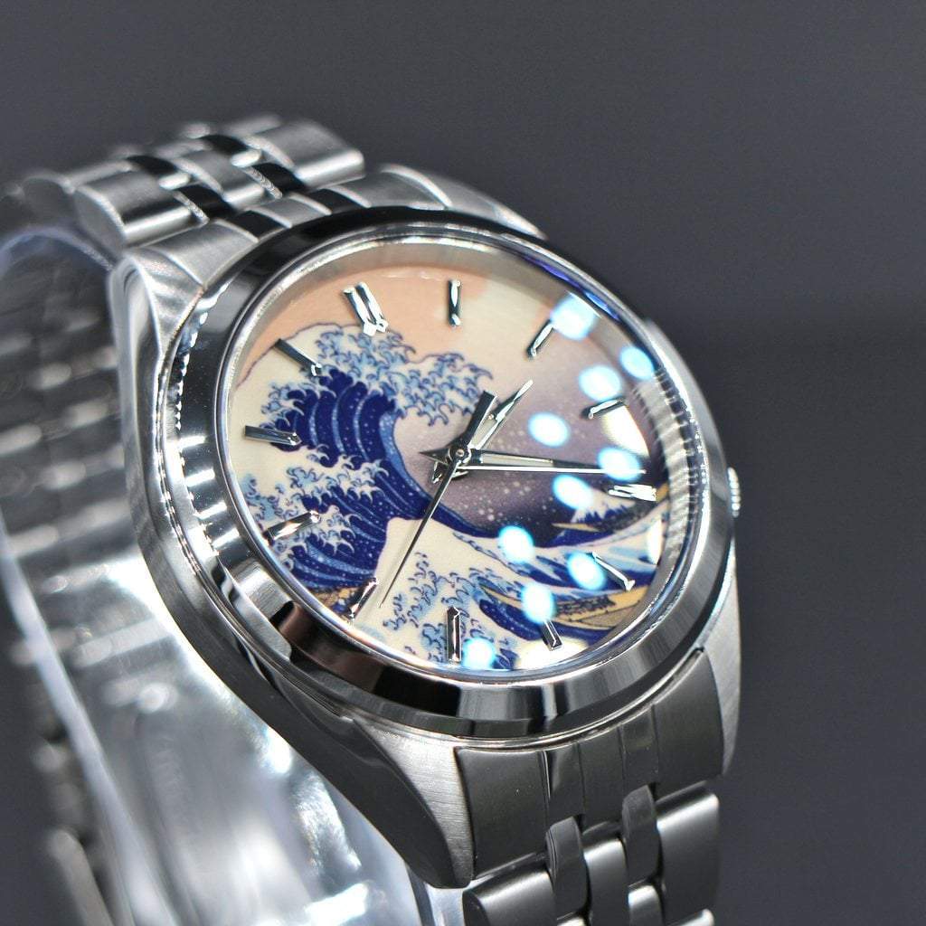 SEIKO 5 SNKL23 The Great Wave Mod #XXX512 - - - - Lucius Atelier - Swiss Quality Seiko Watch Mod Parts