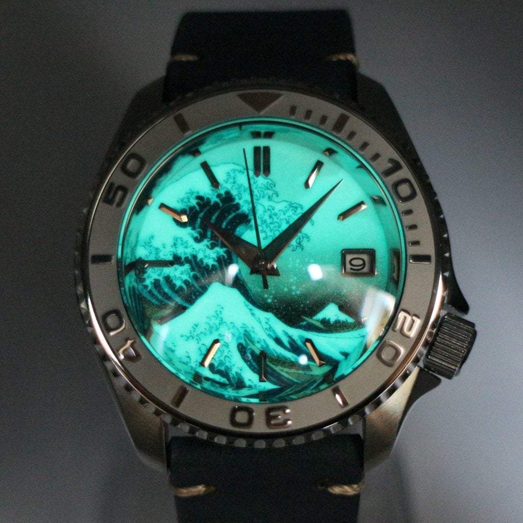 SEIKO 5 Sports SRDP55K1 The Great Wave off Kanagawa Mod #1 - - - - Lucius Atelier - Swiss Quality Seiko Watch Mod Parts