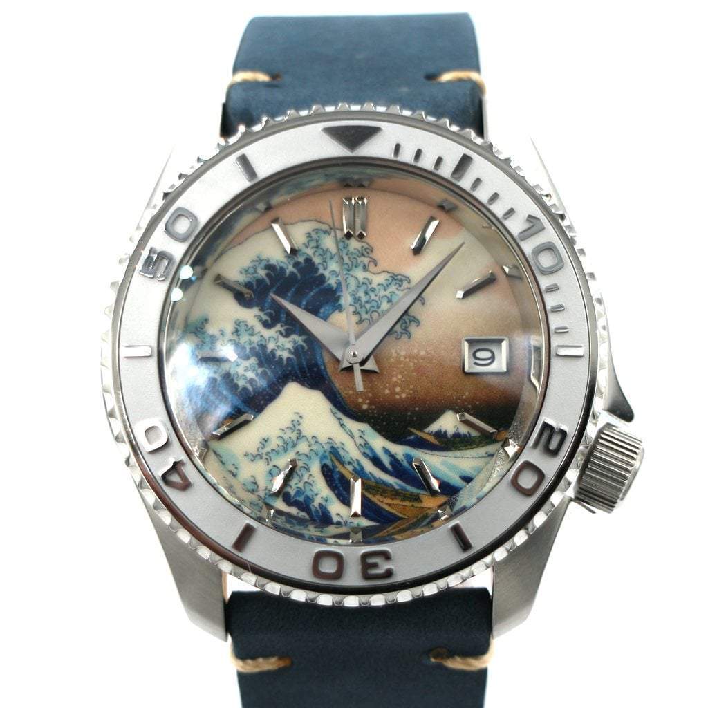 SEIKO 5 Sports SRDP55K1 The Great Wave off Kanagawa Mod #1 - - - - Lucius Atelier - Swiss Quality Seiko Watch Mod Parts