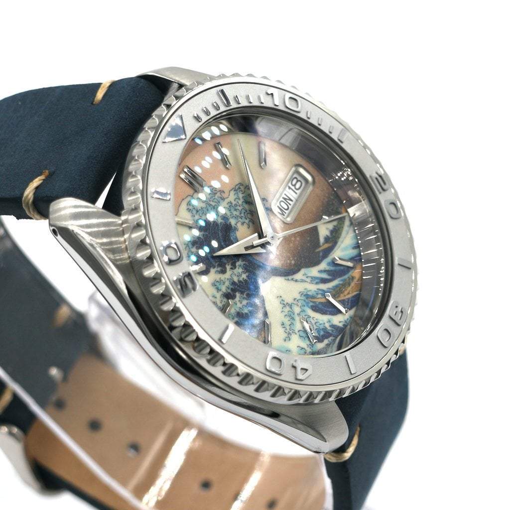 SEIKO 5 Sports SRDP55K1 The Great Wave off Kanagawa Mod #2 - - - - Lucius Atelier - Swiss Quality Seiko Watch Mod Parts