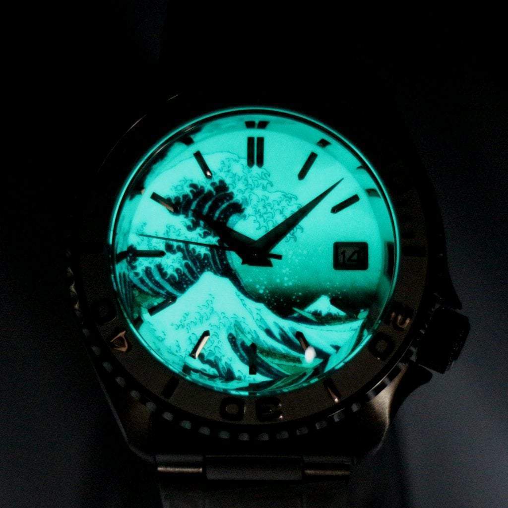 SEIKO 5 Sports SRDP55K1 The Great Wave off Kanagawa Mod #XXX138 - - - - Lucius Atelier - Swiss Quality Seiko Watch Mod Parts