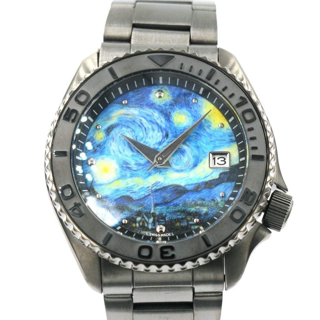 SEIKO 5 Sports SRDP65K1 The Starry Night - Black Edition - - - - Lucius Atelier - Swiss Quality Seiko Watch Mod Parts
