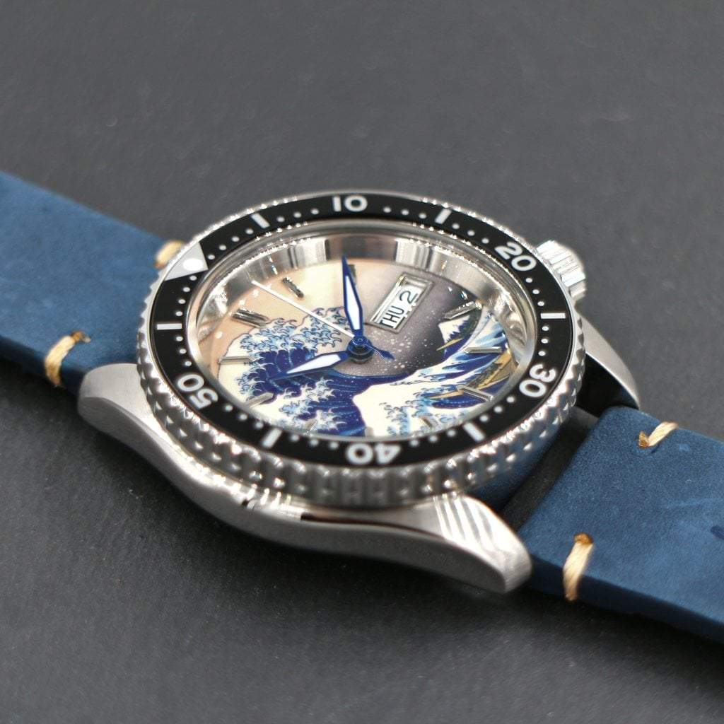 SEIKO SKX007 Great Wave Mod #XXX355 - - - - Lucius Atelier - Swiss Quality Seiko Watch Mod Parts