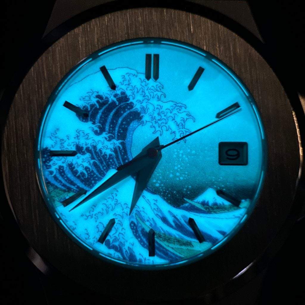 SEIKONAUT Luminous Great Wave - - - - Lucius Atelier - Swiss Quality Seiko Watch Mod Parts