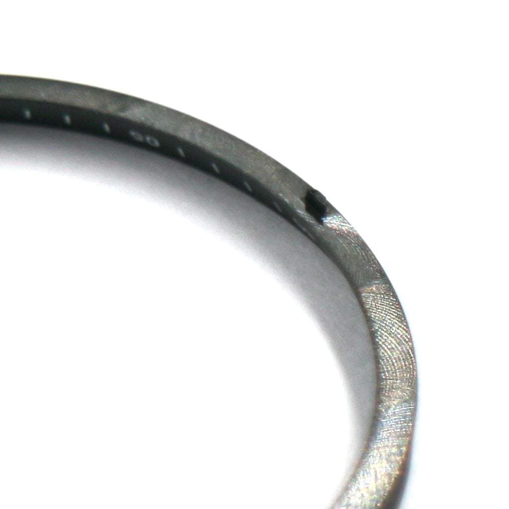 SKX007 Brushed Black Chapter Ring - White Markers - - - - Lucius Atelier - Swiss Quality Seiko Watch Mod Parts