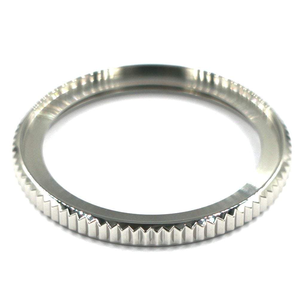 SKX007 The Coin Edge Bezel - Silver Mirror Polished - - - - Lucius Atelier - Swiss Quality Seiko Watch Mod Parts