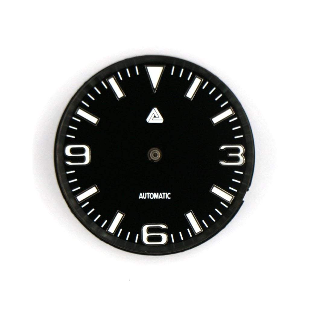 SKX013 Brushed Black Chapter Ring - - - - Lucius Atelier - Swiss Quality Seiko Watch Mod Parts