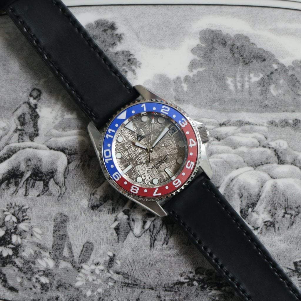 SKX013 Ceramic Bezel Insert (Slope) - Pepsi Dual Time *SWISS MADE* - - - - Lucius Atelier - Swiss Quality Seiko Watch Mod Parts