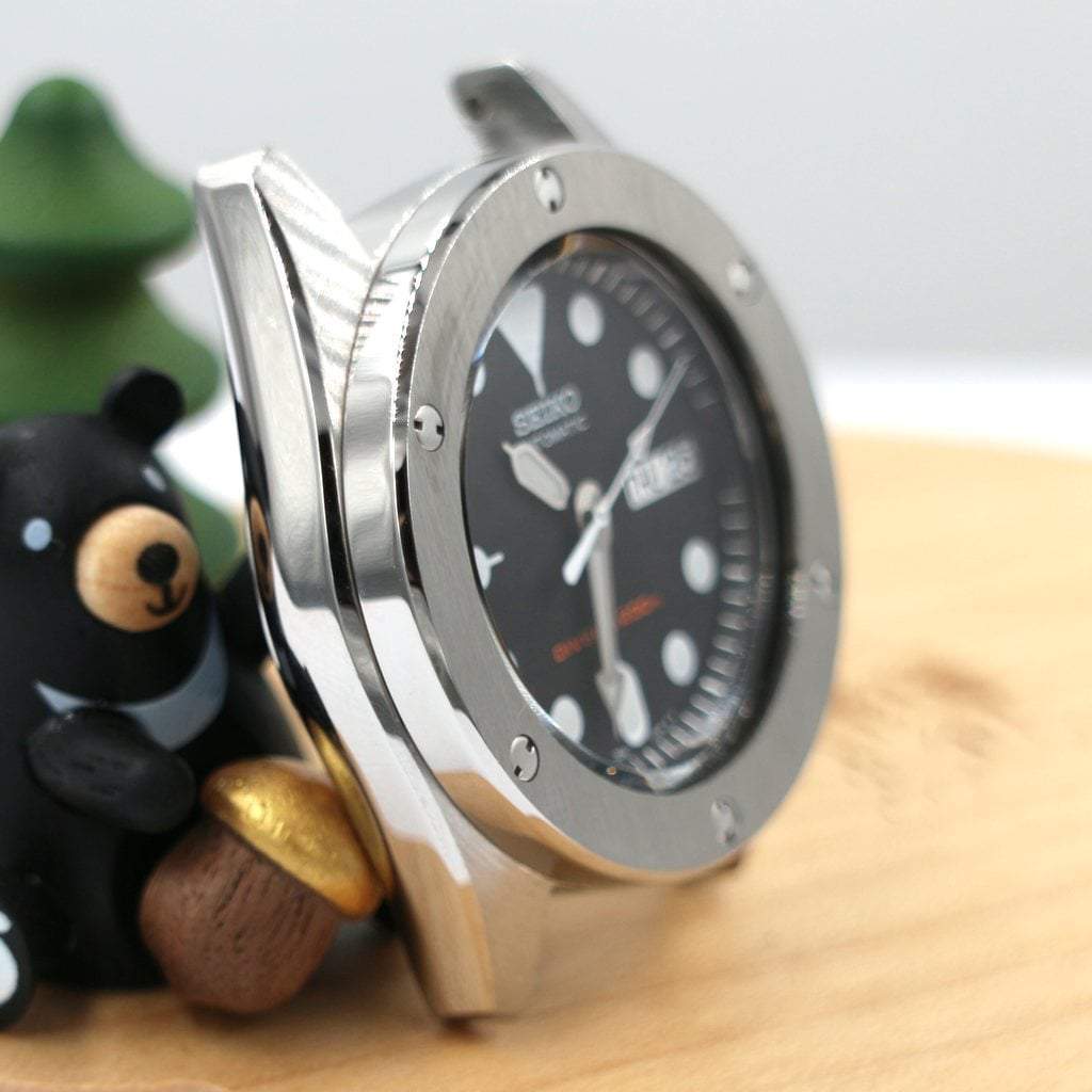SKX013 The Big Bang Bezel - Silver - - - - Lucius Atelier - Swiss Quality Seiko Watch Mod Parts