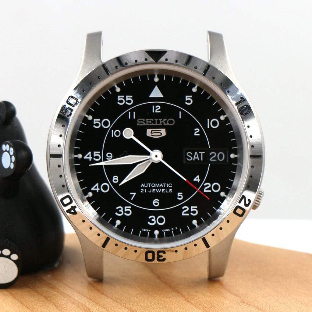 SNK Seiko Dive-Styled Bezel - Silver - - - - Lucius Atelier - Swiss Quality Seiko Watch Mod Parts