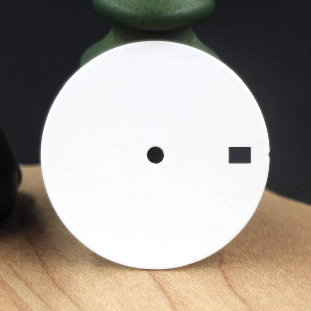 Sterile White Enamel Dial (Date) - 1 - - - Lucius Atelier - Swiss Quality Seiko Watch Mod Parts