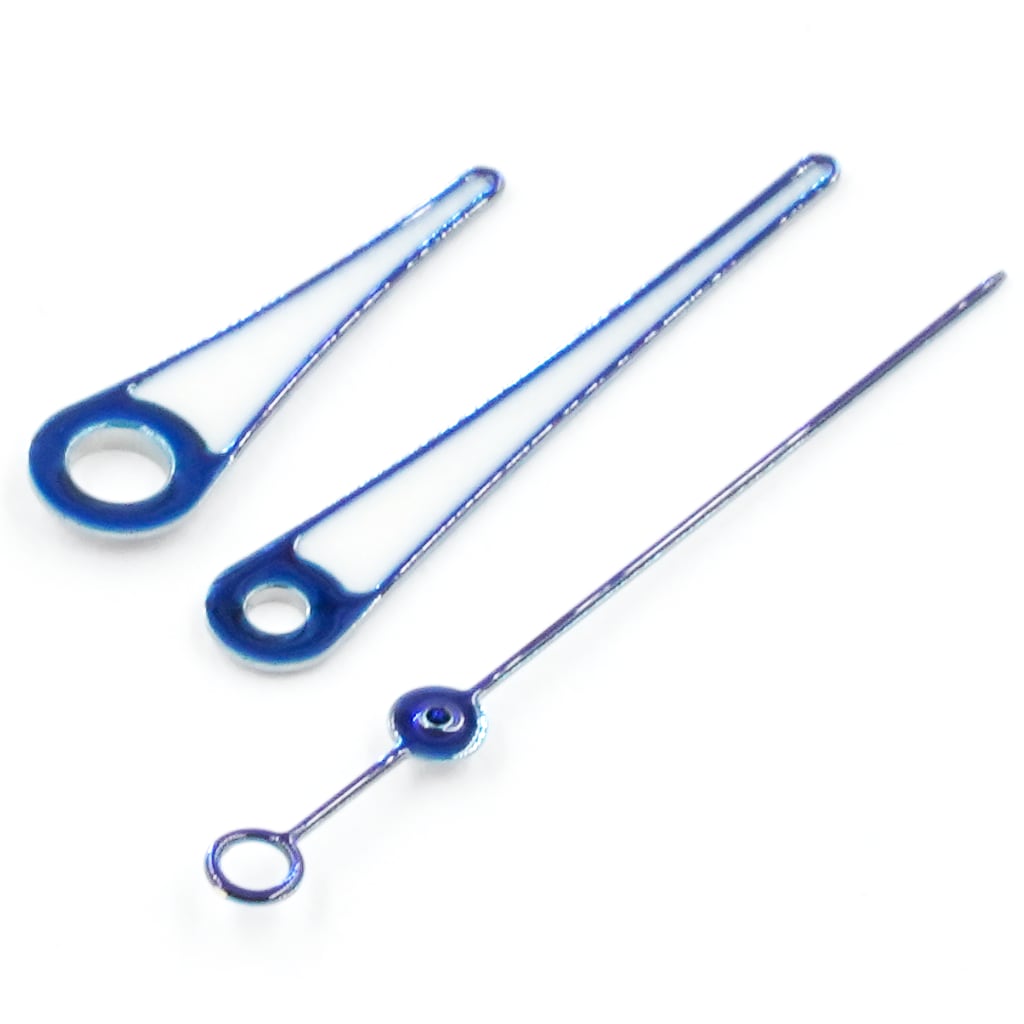Teardrop Needle Hands - Polished Blue - Luminous - BGW9 Grade A - - - Lucius Atelier - Swiss Quality Seiko Watch Mod Parts