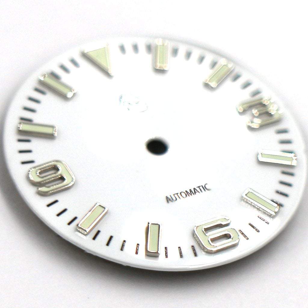 Terra Explorer Dial v2 - Enamel White - BGW9 Grade A - - - Lucius Atelier - Swiss Quality Seiko Watch Mod Parts