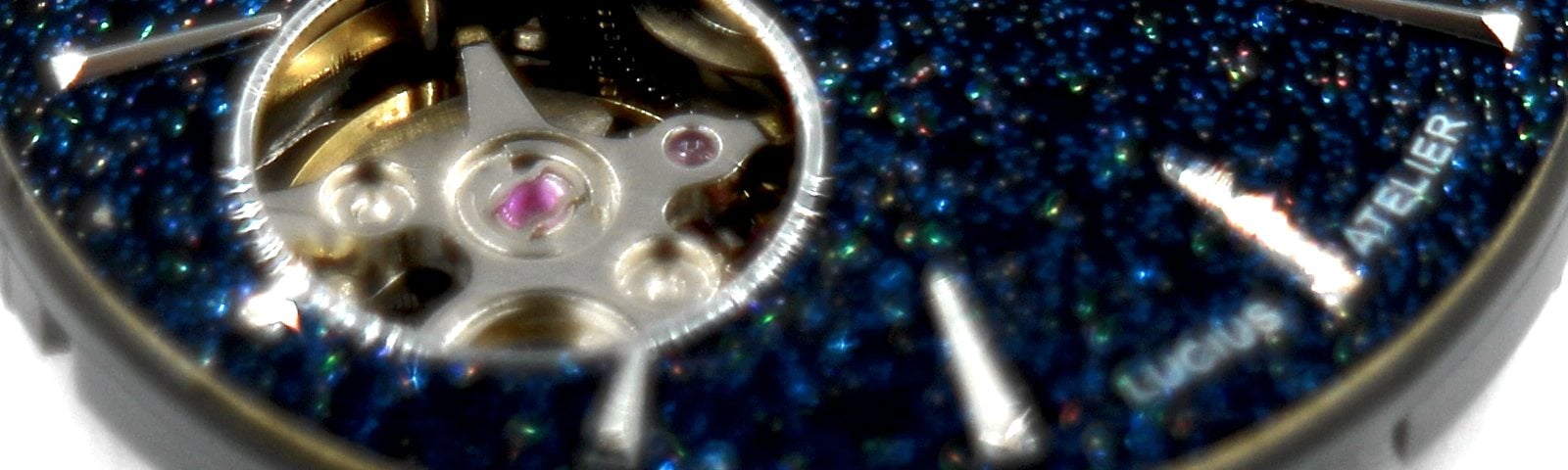 Stardust Dial v3 - Open Heart on a SEIKO NH38 Movement by Lucius Atelier