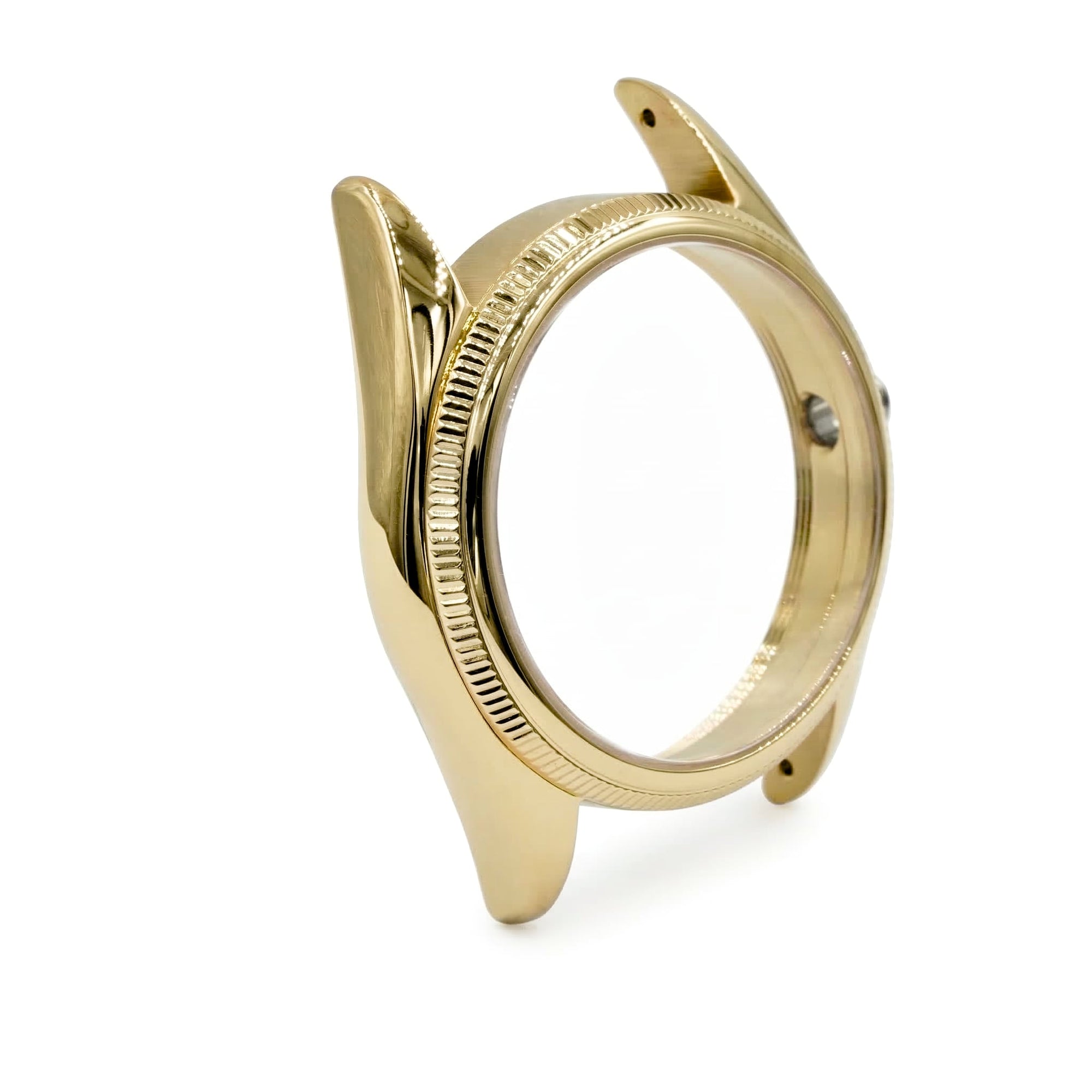 1908 Gold Watch Case 36mm — Ultra Thin NH34 GMT-Ready | Lucius Atelier