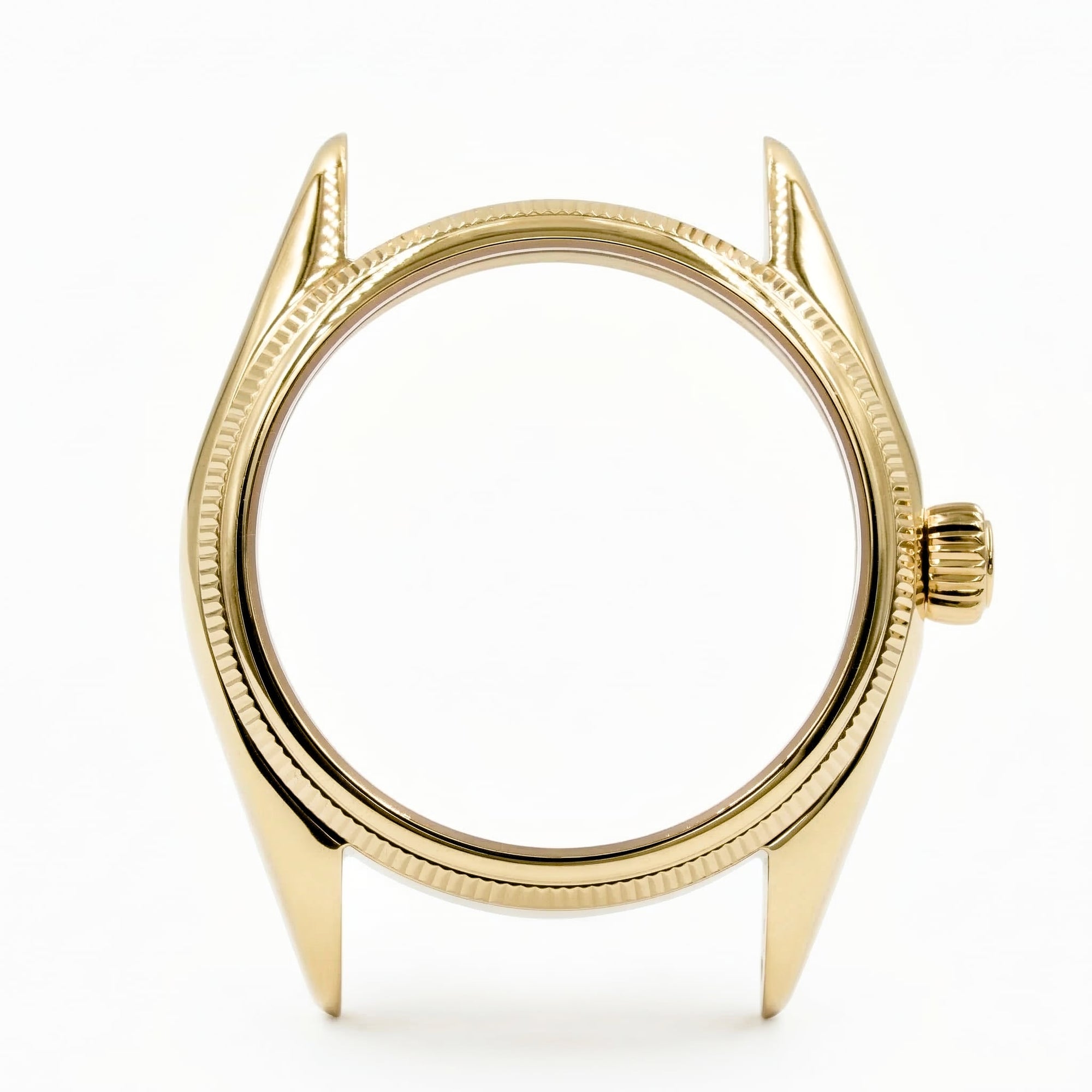 Simon Kustom ゴールド 1908 Gold Watch Case 36mm — Ultra Thin NH34 GMT-Ready | Lucius Atelier