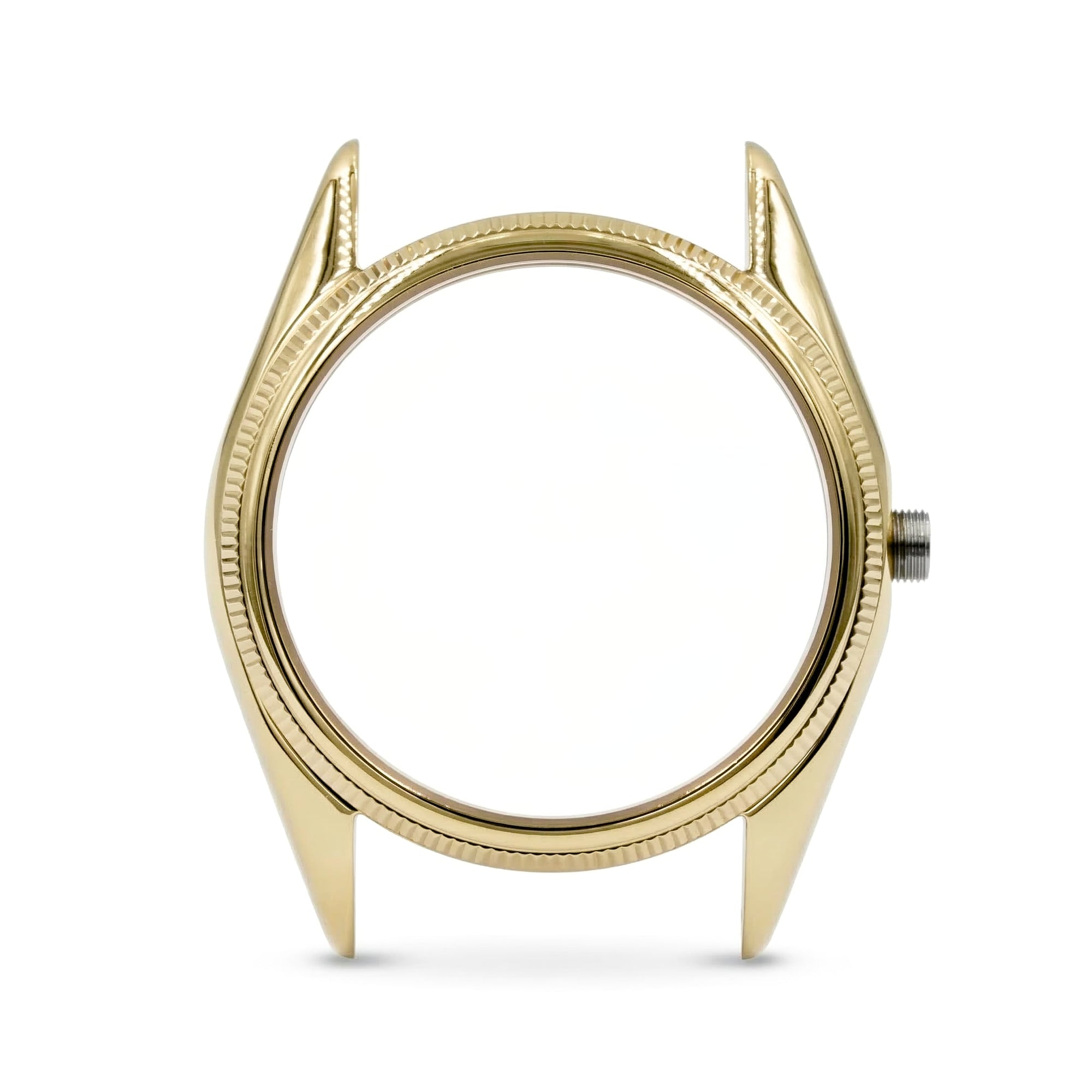 1908 Gold Watch Case 36mm — Ultra Thin NH34 GMT-Ready | Lucius Atelier