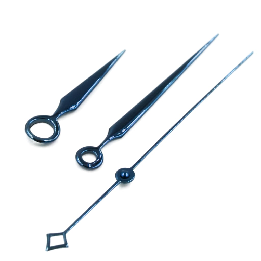 Alpha Hands - Blue Heated Steel - - - - Lucius Atelier - Swiss Quality Seiko Watch Mod Parts