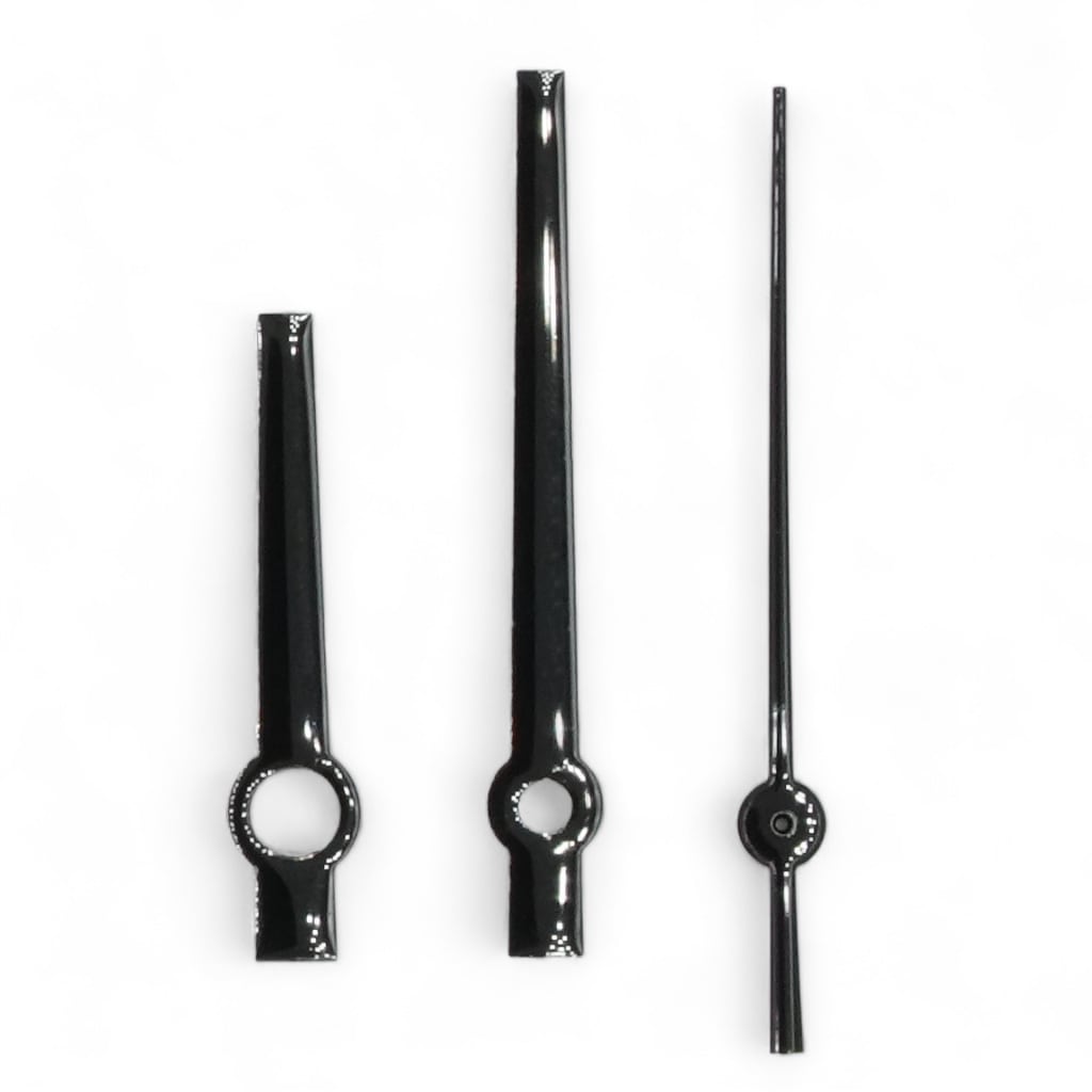 Baton Hands - Polished Black (President Edition) - - - - Lucius Atelier - Swiss Quality Seiko Watch Mod Parts