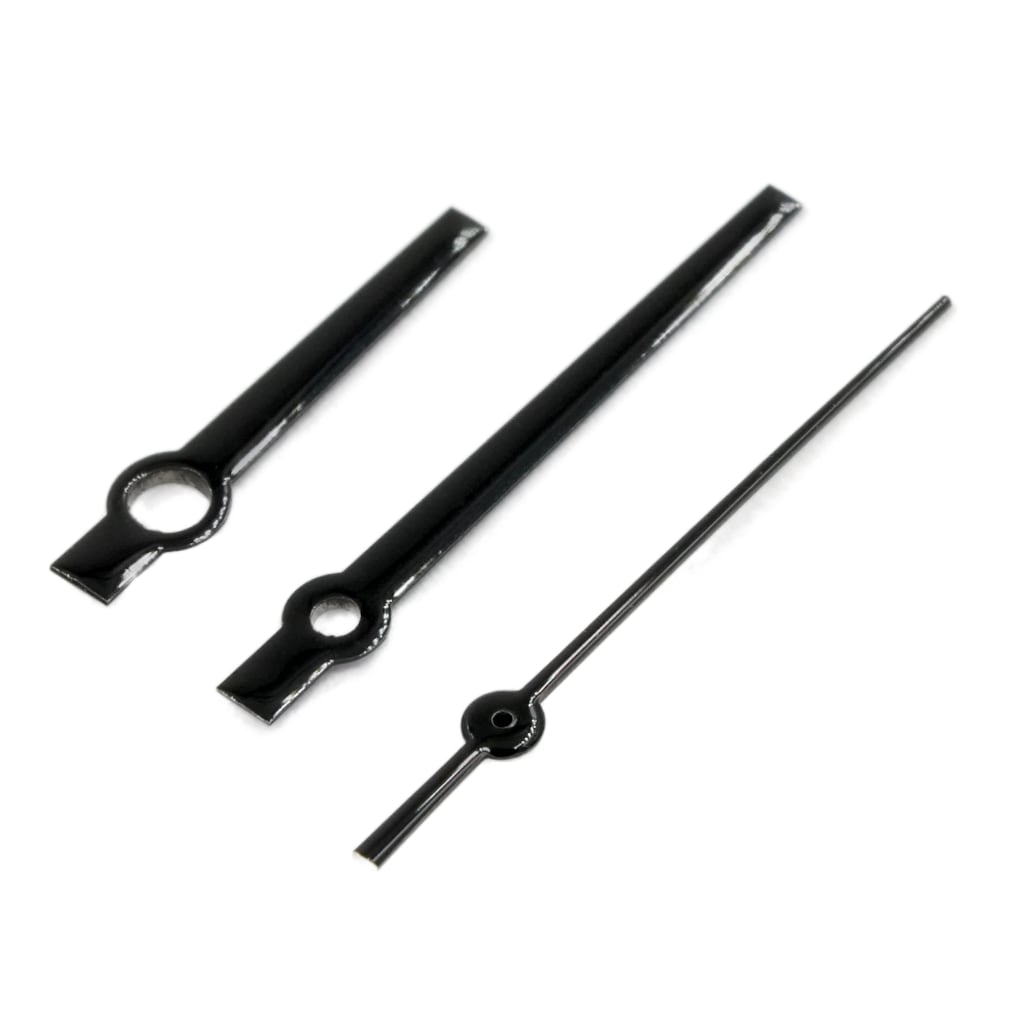 Baton Hands - Polished Black (President Edition) - - - - Lucius Atelier - Swiss Quality Seiko Watch Mod Parts