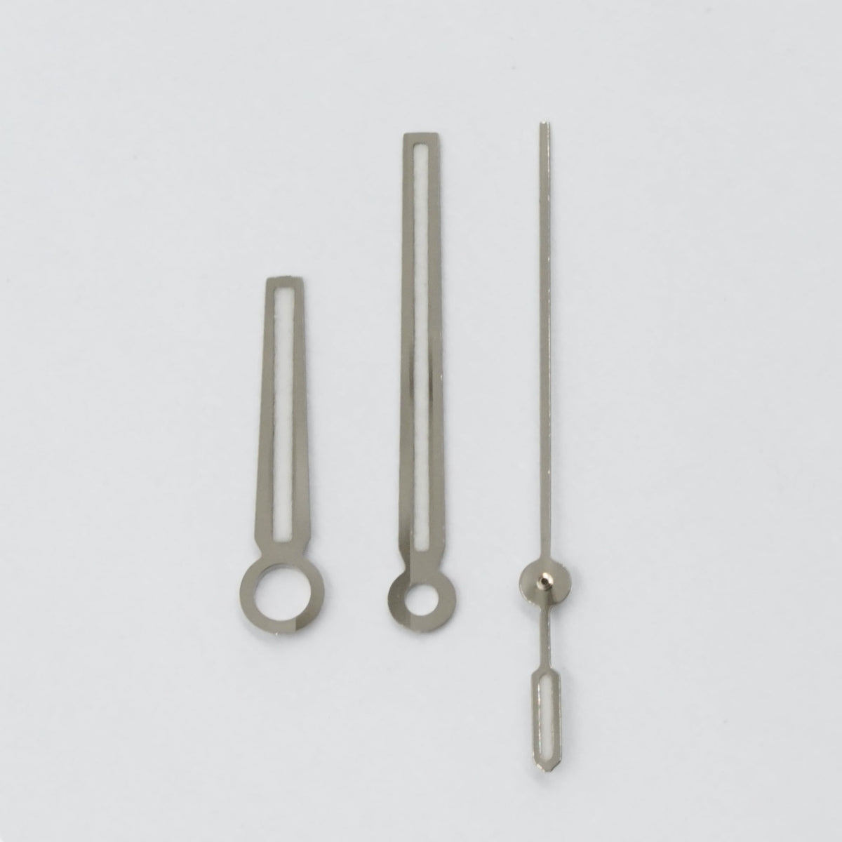 Baton II Hands - Polished Silver - BGW9 Grade A - - - Lucius Atelier - Swiss Quality Seiko Watch Mod Parts