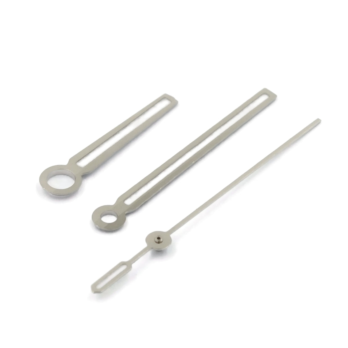 Baton II Hands - Polished Silver - BGW9 Grade A - - - Lucius Atelier - Swiss Quality Seiko Watch Mod Parts