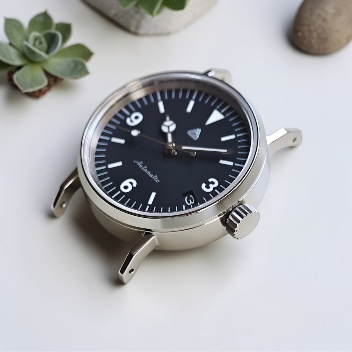 Bauhaus Watch Case - 33mm [ULTRA THIN EDITION] - Solid - - - Lucius Atelier - Swiss Quality Seiko Watch Mod Parts