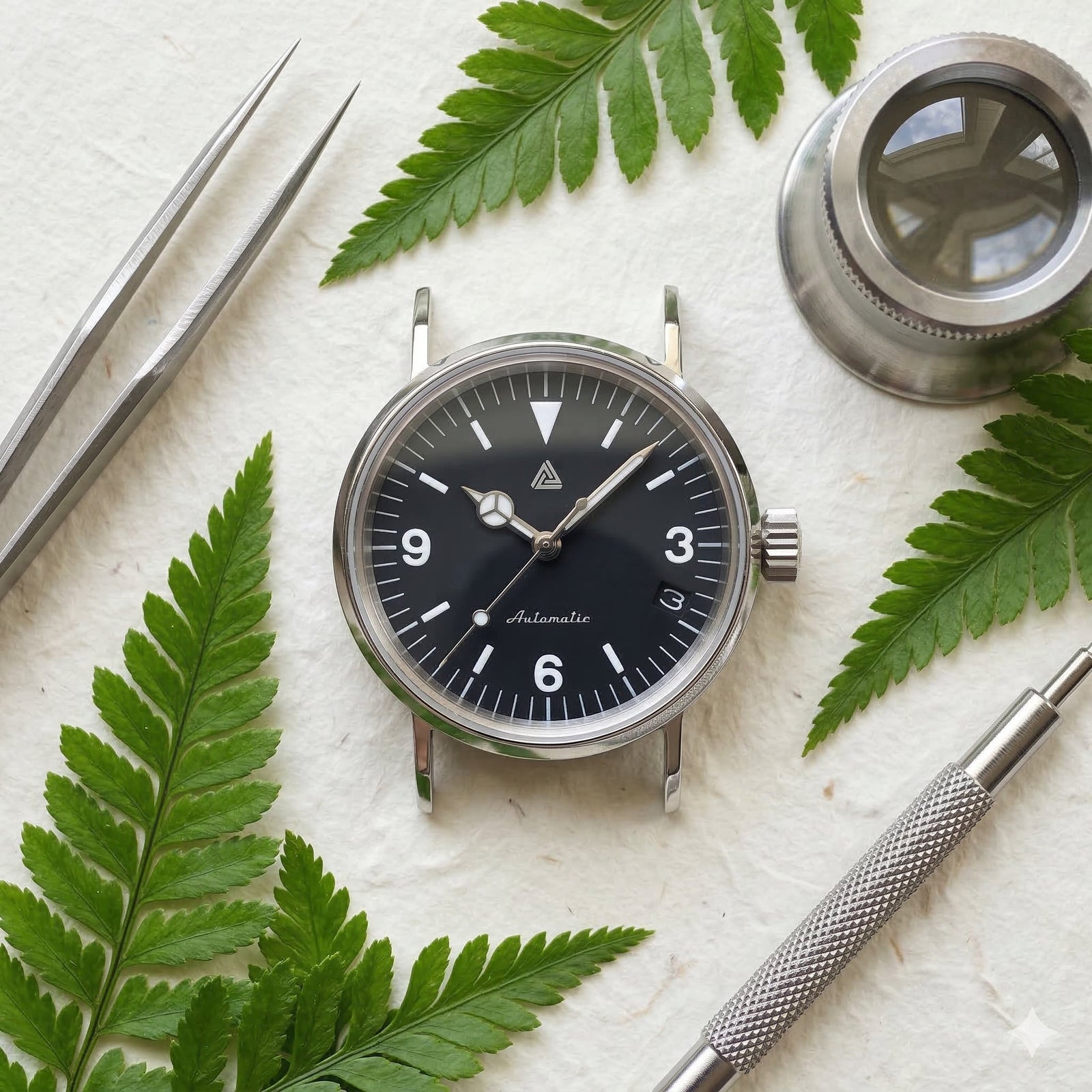Bauhaus Watch Case - 33mm [ULTRA THIN EDITION] - Solid - - - Lucius Atelier - Swiss Quality Seiko Watch Mod Parts