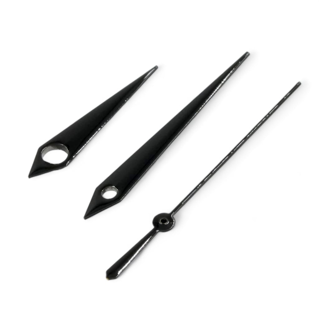 Dauphine Hands - Polished Black - - - - Lucius Atelier - Swiss Quality Seiko Watch Mod Parts