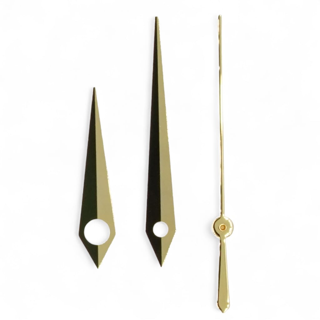 Dauphine Hands - Polished Yellow Gold - - - - Lucius Atelier - Swiss Quality Seiko Watch Mod Parts