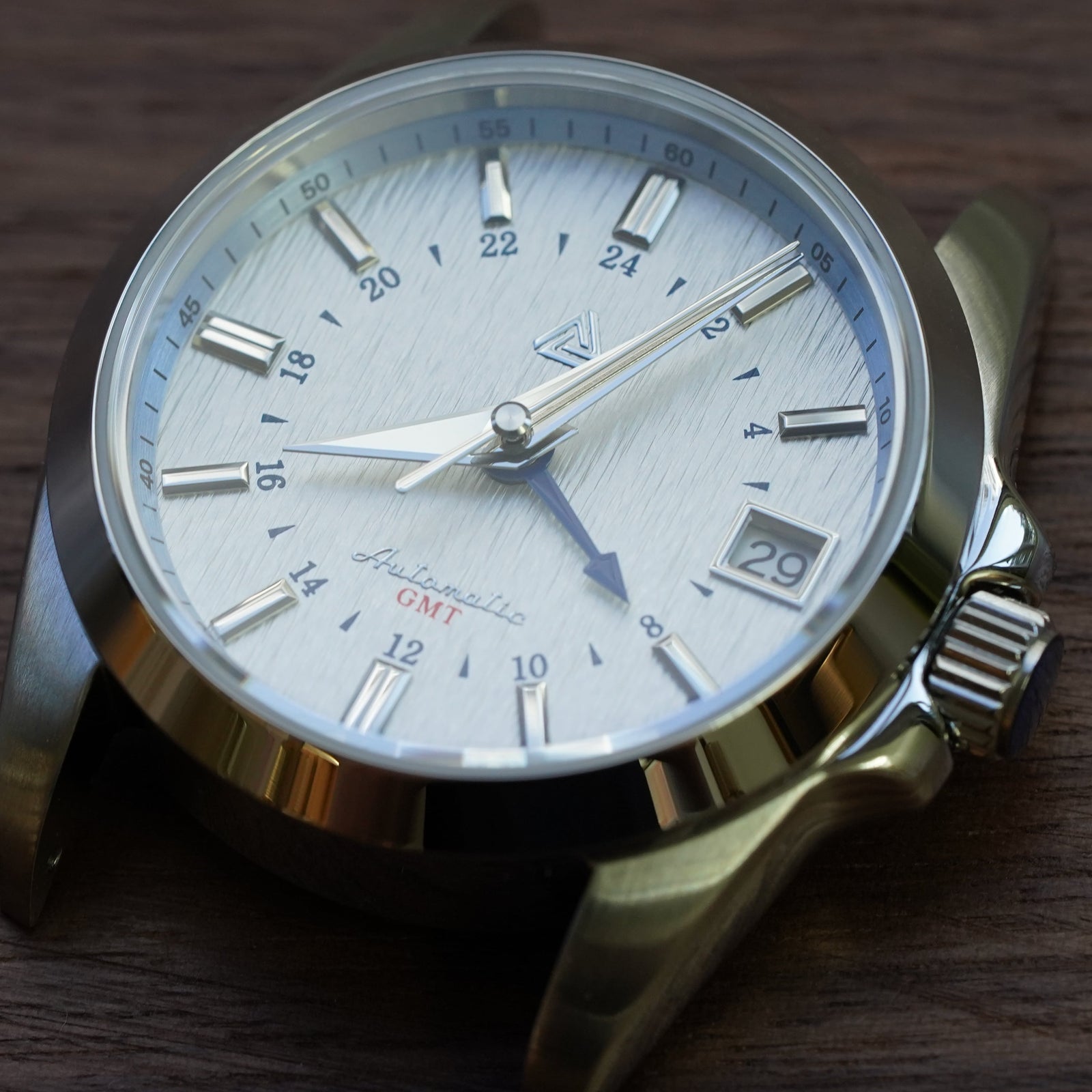 Grand Seiko GMT Dial - Snowflake [For NH34] - - - - Lucius Atelier - Swiss Quality Seiko Watch Mod Parts