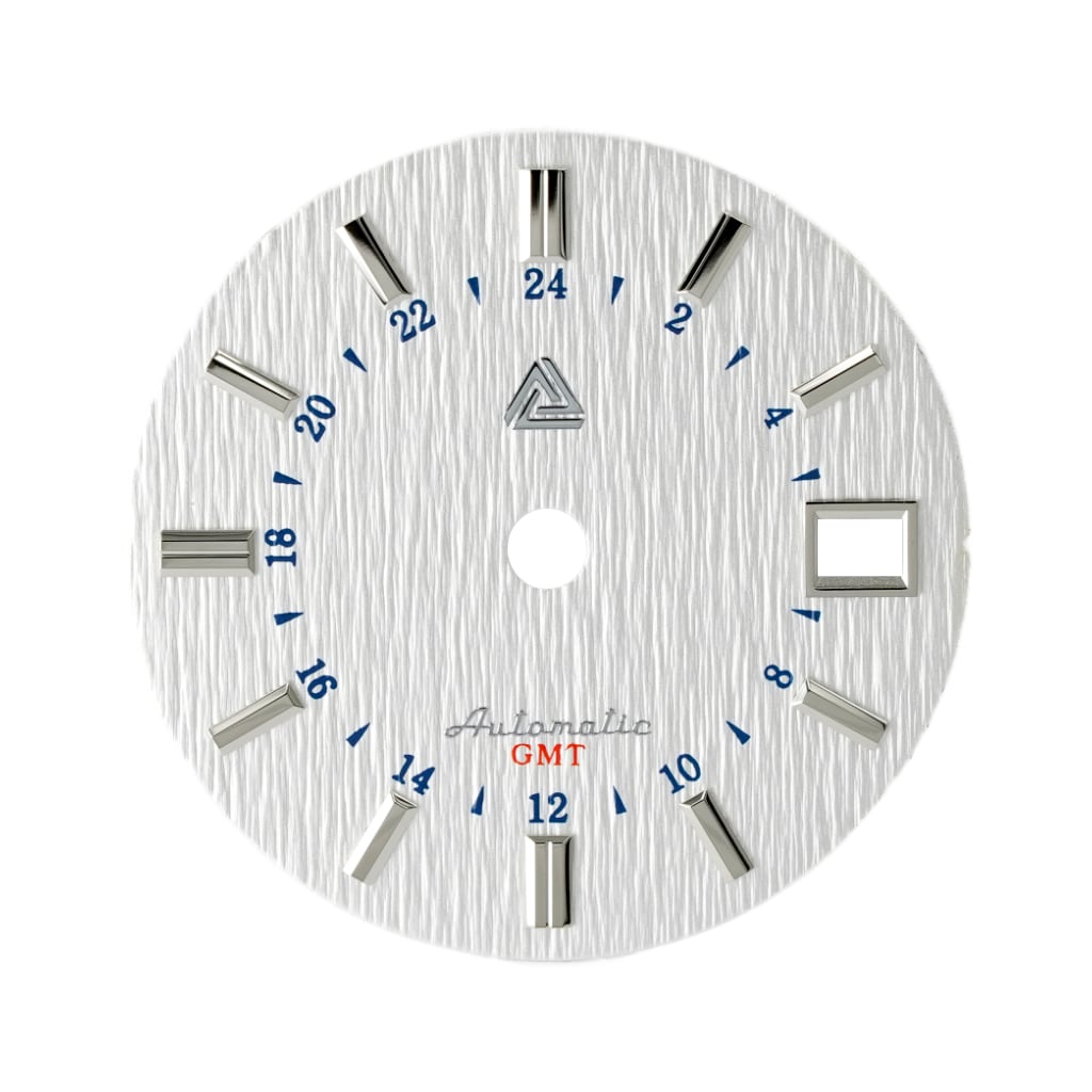 Grand Seiko GMT Dial - Snowflake [For NH34] - - - - Lucius Atelier - Swiss Quality Seiko Watch Mod Parts