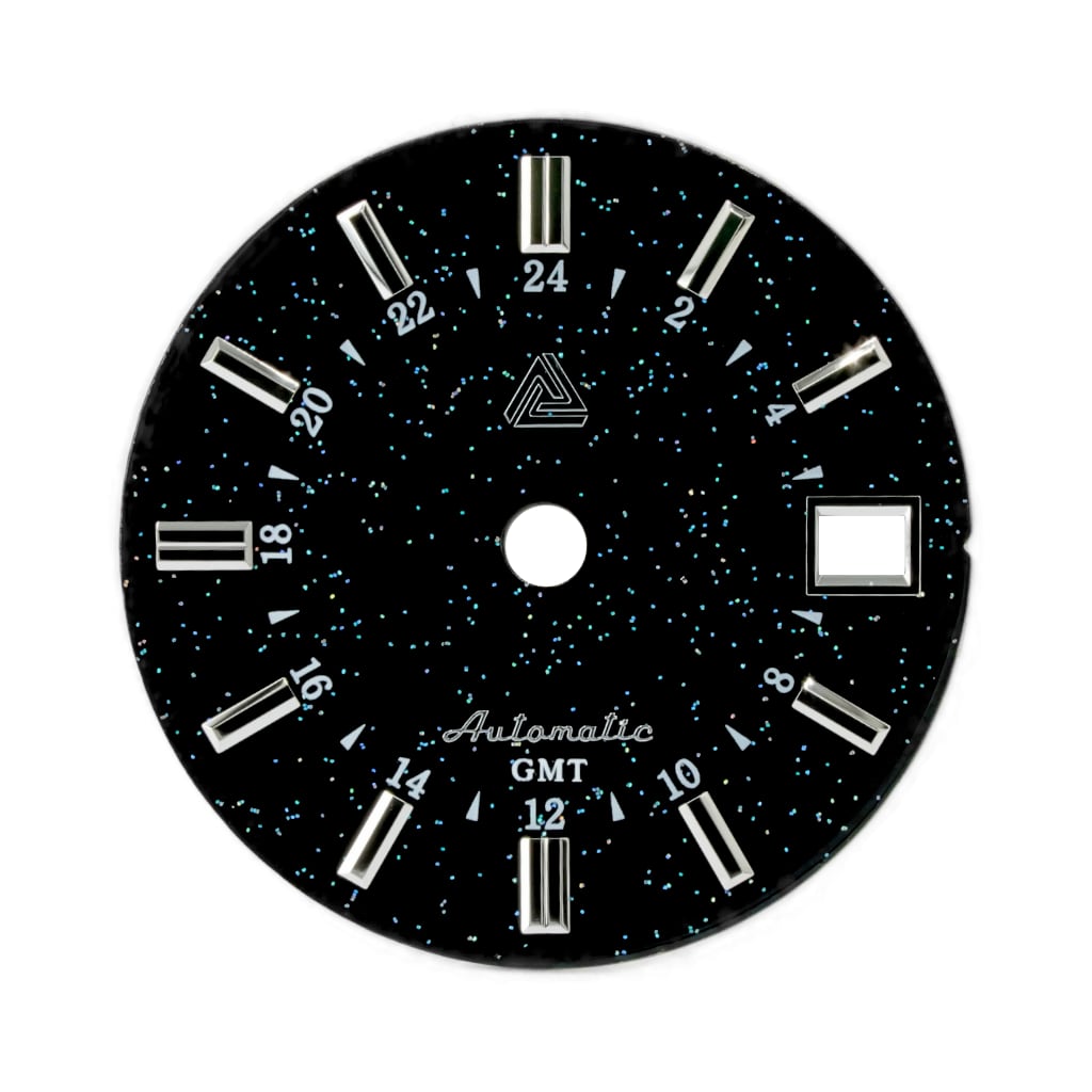Grand Seiko GMT Dial - Stardust [For NH34] - - - - Lucius Atelier - Swiss Quality Seiko Watch Mod Parts