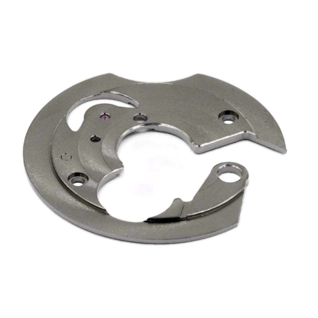 NH Movement Bridge - Côtes de Genève - Circular - Gunmetal - - - - Lucius Atelier - Swiss Quality Seiko Watch Mod Parts