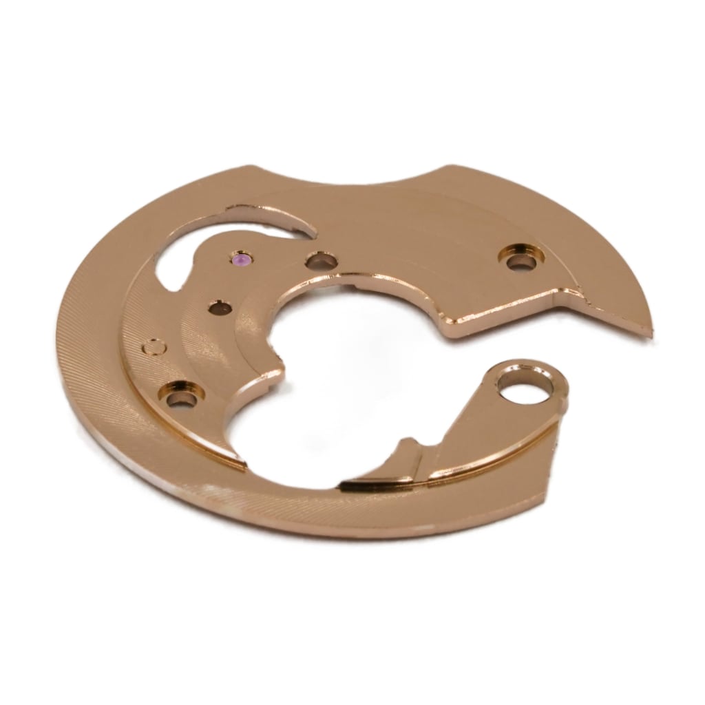 NH Movement Bridge - Côtes de Genève - Circular - Rose Gold - - - - Lucius Atelier - Swiss Quality Seiko Watch Mod Parts