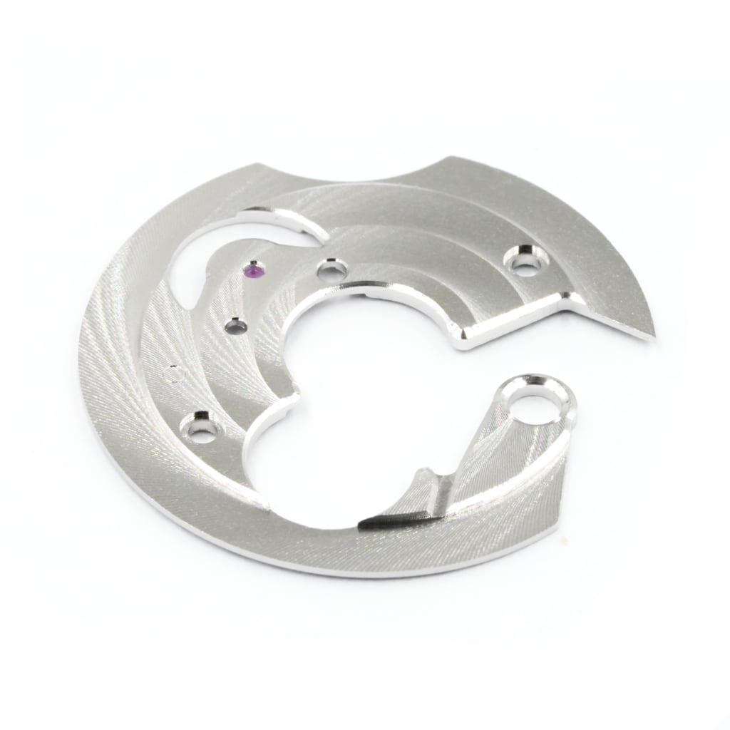 NH Movement Bridge - Côtes de Genève - Circular - Silver - - - - Lucius Atelier - Swiss Quality Seiko Watch Mod Parts