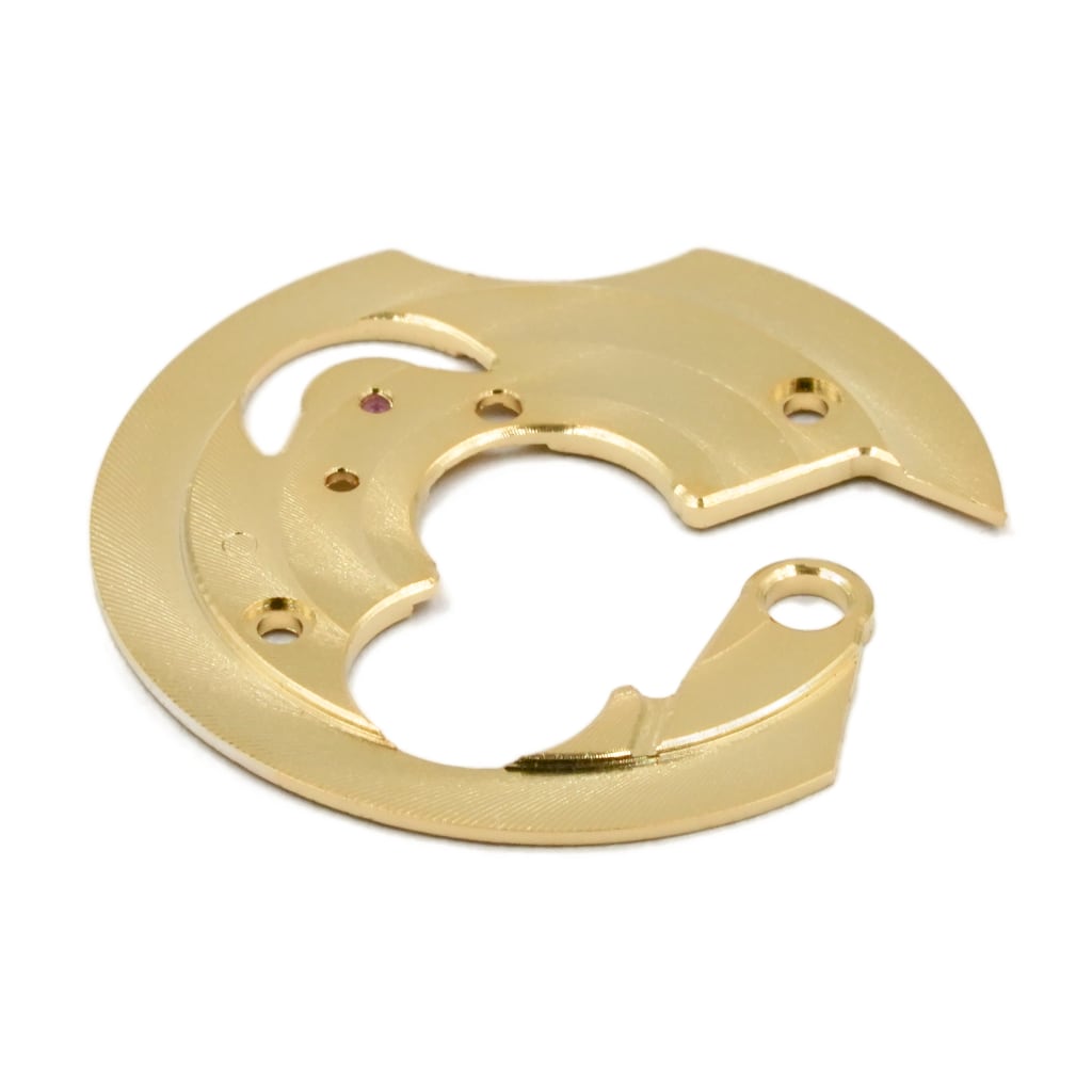 NH Movement Bridge - Côtes de Genève - Circular - Yellow Gold - - - - Lucius Atelier - Swiss Quality Seiko Watch Mod Parts