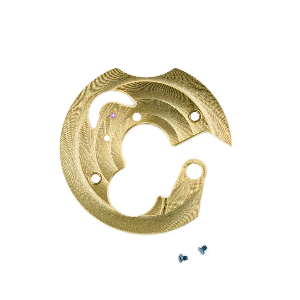 NH Movement Bridge - Côtes de Genève - Circular - Yellow Gold - - - - Lucius Atelier - Swiss Quality Seiko Watch Mod Parts