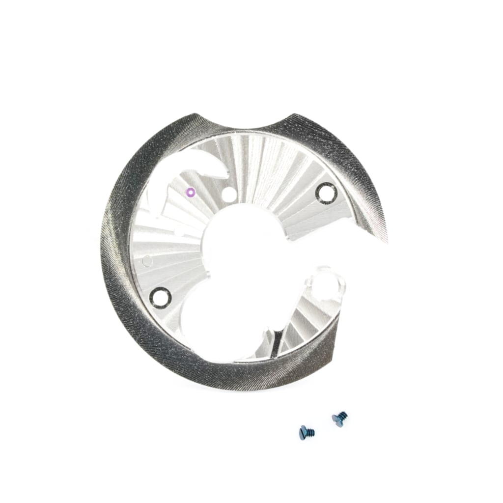 NH Movement Bridge - Côtes de Genève - Spiral Sunburst - Silver - - - - Lucius Atelier - Swiss Quality Seiko Watch Mod Parts