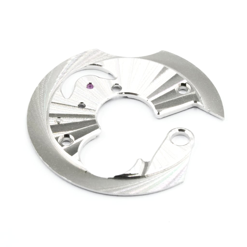 NH Movement Bridge - Côtes de Genève - Sunburst - Silver - - - - Lucius Atelier - Swiss Quality Seiko Watch Mod Parts