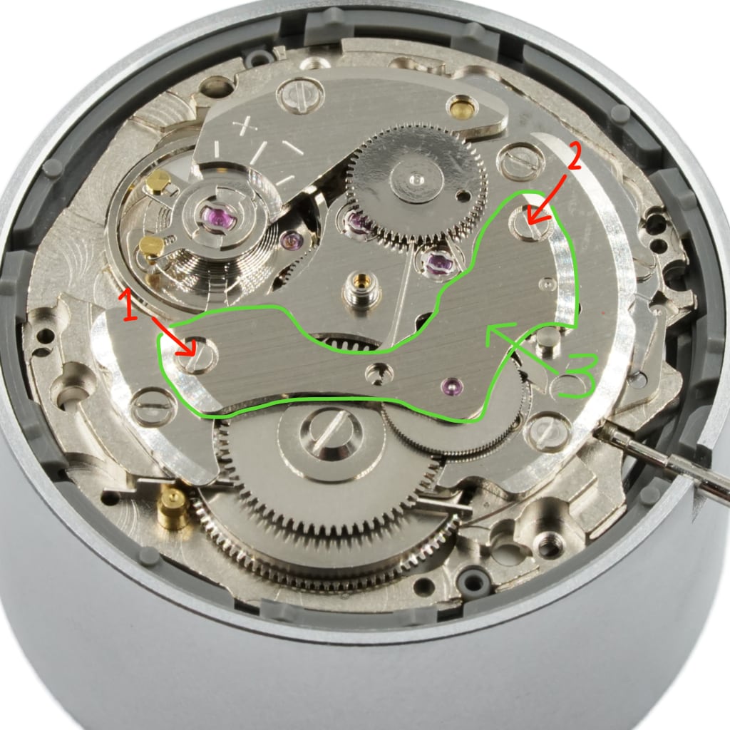 NH Movement Bridge - Côtes de Genève - Sunburst - Silver - - - - Lucius Atelier - Swiss Quality Seiko Watch Mod Parts