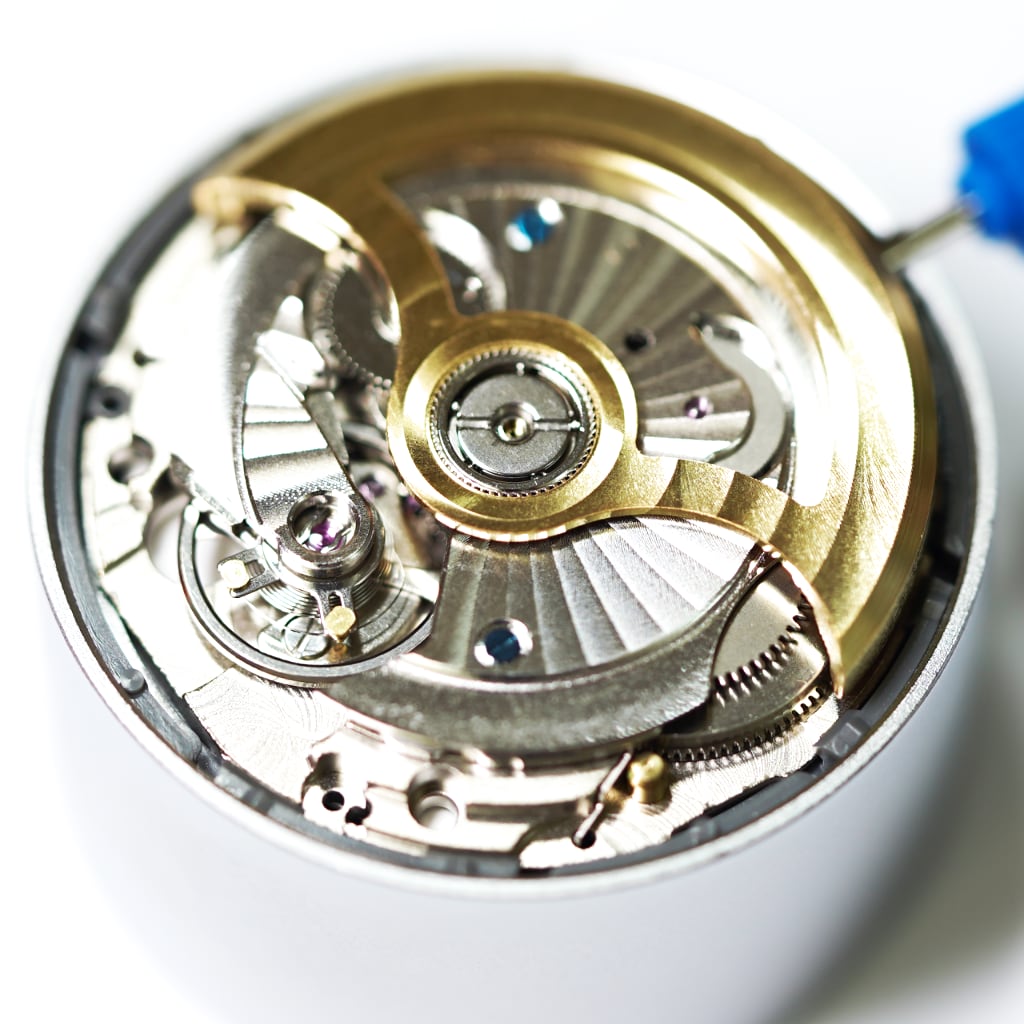 NH Movement Rotor - Côtes de Genève II - Yellow Gold - - - - Lucius Atelier - Swiss Quality Seiko Watch Mod Parts