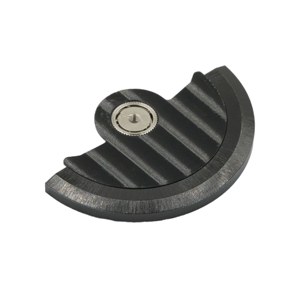 NH Movement Rotor - Côtes de Genève III - Black - - - - Lucius Atelier - Swiss Quality Seiko Watch Mod Parts