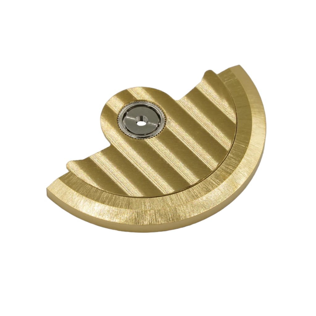 NH Movement Rotor - Côtes de Genève III - Yellow Gold - - - - Lucius Atelier - Swiss Quality Seiko Watch Mod Parts