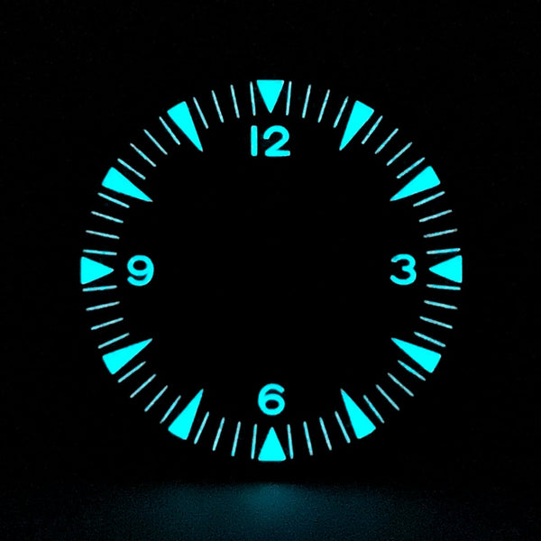 Black Seamaster Diver Dial | BGW9 Blue Lume - SEIKO Mod Part