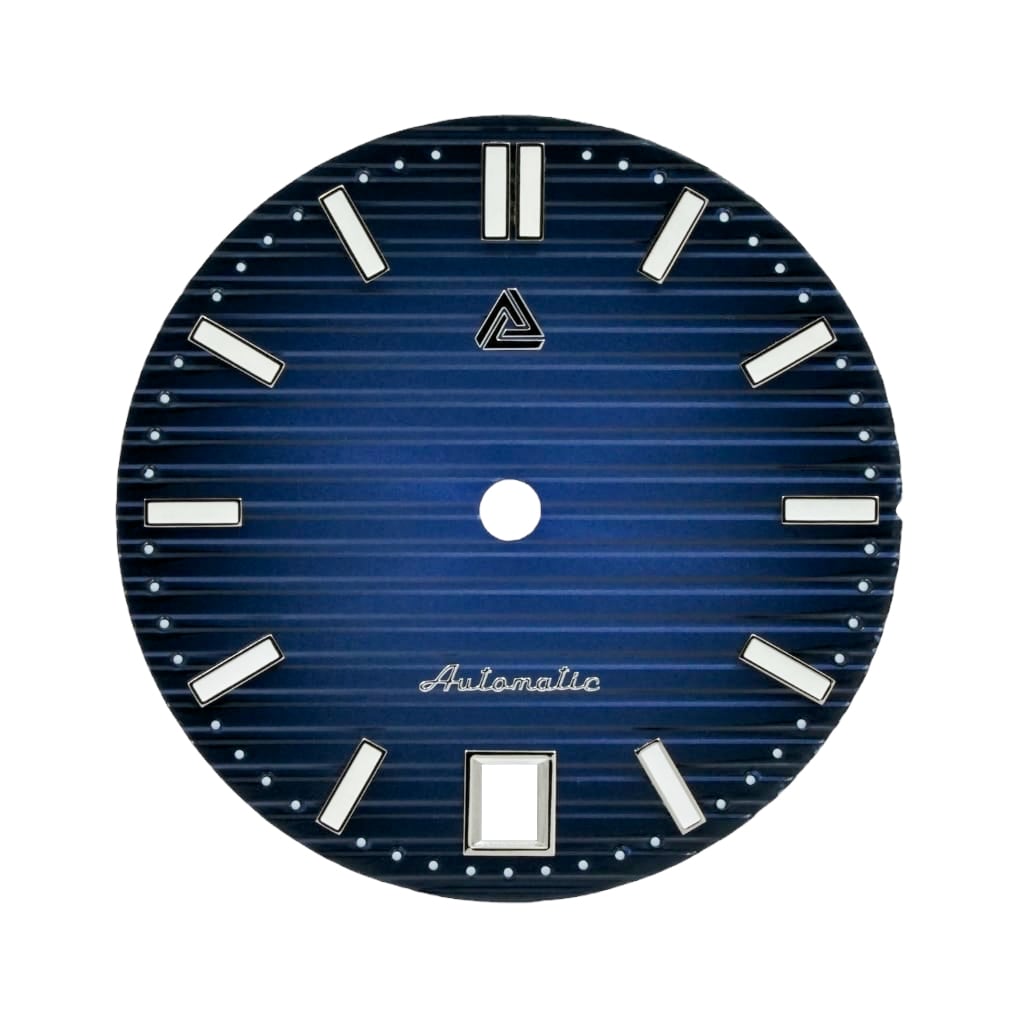 Nautilus Deep Blue Sunburst Dial (Date @ 6H) - - - - Lucius Atelier - Swiss Quality Seiko Watch Mod Parts